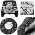 I Go Where I'm Towed Spare Tire Cover Waterproof Dust-Proof Universal 15 Inch Wheel Protectors Camper Spare Tire Cover Fit for RV Trailer Truck Je...