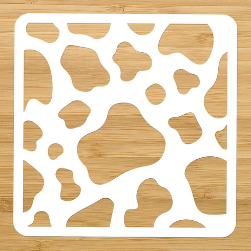 NBEADS Cow Spots Stencil, Reusable Plastic Stencils Square DIY Craft and Painting Wall Stencils 11.8×11.8 Inch for Painting on Wood Canvas Paper F...
