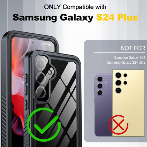 ANTSHARE for Samsung Galaxy S24 Plus Case Waterproof, Built-in Lens & Screen Protector 360° Full Body Heavy Duty Protective Shockproof IP68 Underw...