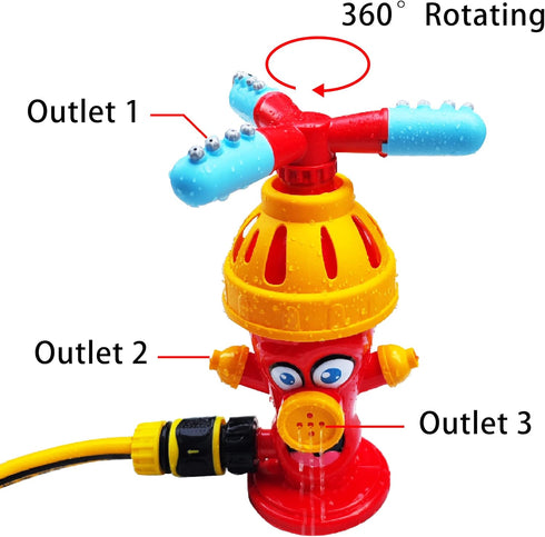 Cute Hydrant Sprinkler for Kids Water Toys Outdoor Activities for Kids - Outdoor Water Play Kids Toys for Summer, Outside Fun Sprinkler,Backyard K...