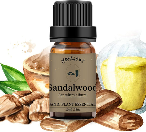 yethious Sandalwood Essential Oil for Diffuser 100% Pure Sandalwood Oil Organic Aromatherapy Gift Oils 10ml...