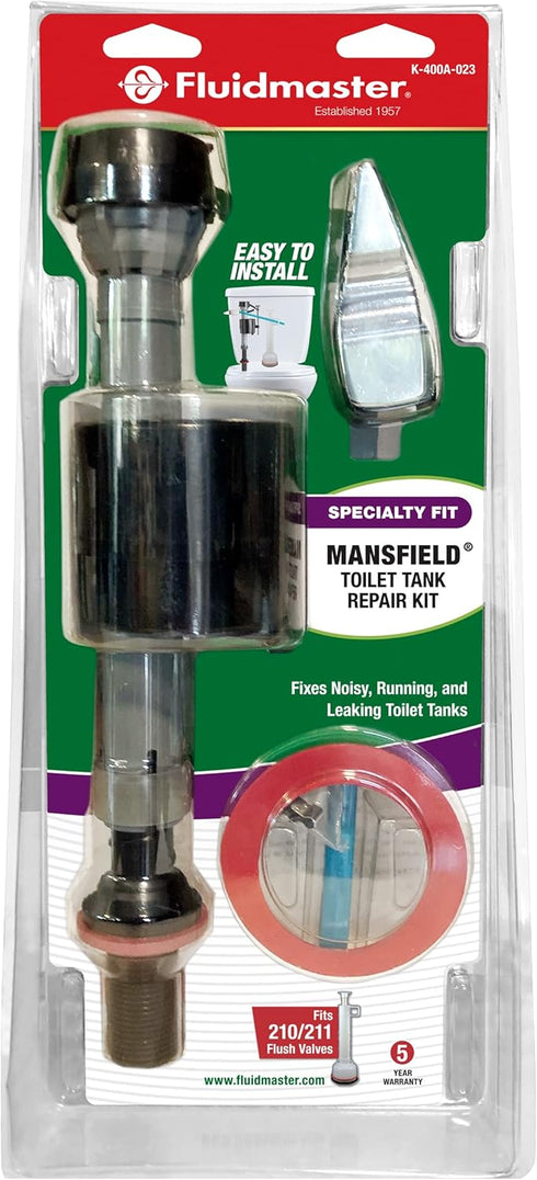 Fluidmaster K-400A-023 Mansfield Toilet Fill Valve and Flush Valve Seal Repair Kit Multicolor...