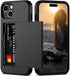 Nvollnoe Compatible with iPhone 15 Case with Card Holder Heavy Duty Protective Dual Layer Shockproof Hidden Card Slot Slim Wallet Phone Cover for ...