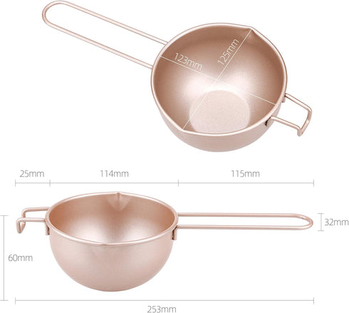 Carbon Steel Chocolate Melting Pan Nonstick Double Boiler Pot Melting Bowl for Candy Butter and Cheese Making...