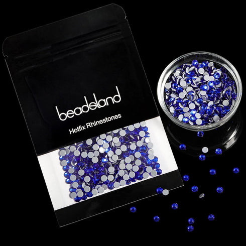 Beadsland Hotfix Rhinestones, 2880pcs Flatback Crystal Rhinestones for Crafts Clothes DIY Decorations, Sapphire, SS10, 2.7-2.9mm...