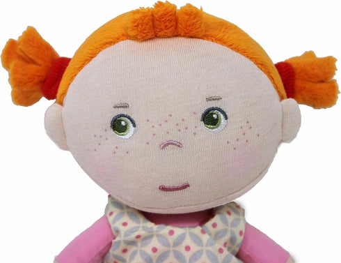 HABA Soft Baby Doll Roya - 10" Rag Doll with Red Pigtails, Pink Dress - Machine Washable Doll - Ideal Soft Doll for 2 Year Old Girls...