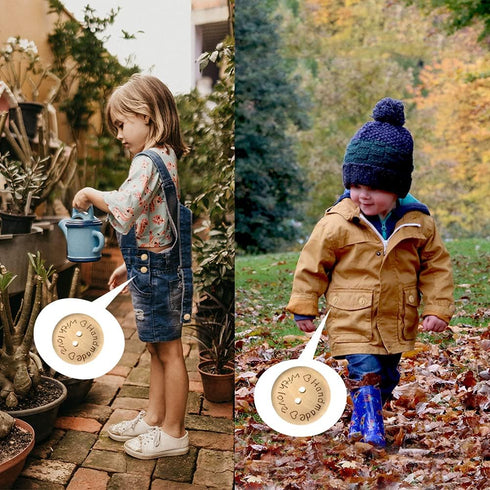 150 Pcs Wooden Handmade Buttons Sewing Round 2 Holes Buttons for Sewing Clothing Accessories, DIY Crafting Projects Decorations (15mm/20mm/25mm)...