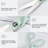 8" All Purpose Stainless Steel Scissors, Heavy Duty Ergonomic Comfort Grip Shears Sharp Green Scissors for Office Home Household (Green)...