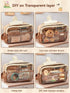 Pencil Pouch Large Capacity Multi-Layer Transparent Pencil Pouch - Waterproof, Zippered, Bonus Doll & Stickers, YS2401...