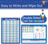 Dinggaogao10 Packs Number Line Whiteboards Cards, 9” x 12”Double Sided Dry Erase Board Writable and Erasable 130 Numbers Chart White Board for Stu...