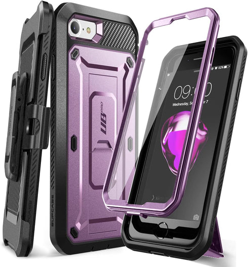 SUPCASE for iPhone SE 3rd Generation/iPhone SE 2nd Generation/iPhone 7/ iPhone 8 Case (Unicorn Beetle Pro), with Screen Protector & Stand & Holste...