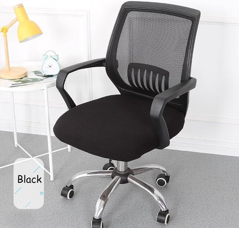 Stretchable Office Chair Seat and Back Cover Set Elastic Fit Desk Computer Chair Slipcover Removable Chair Cover Bedroom Chair Cover, Easy-Care (B...