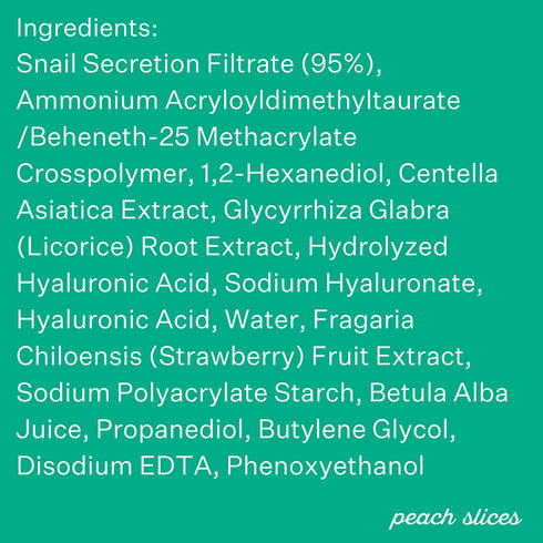 Peach Slices | Snail Rescue Intensive Treatment Wash-Off Face Mask | 95% Snail Mucin | For Dark Spots & Blemishes | Refreshing & Calming Mask | Cl...