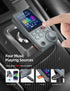 Nulaxy FM Bluetooth Transmitter for car, Strong Microphone Bluetooth Car Adapter with 1.8" Color Screen for Hands-Free Calls, Supports QC3.0 Charg...
