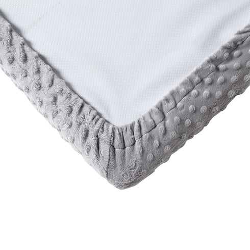 Plush Dot Changing Pad Covers, Diaper Changing Table Pad Sheet Covers for Newborns Infants Baby Boys Girls (Glacier Gray)...