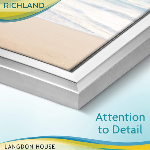 Langdon House 4x6 Silver Picture Frame - Distinguished Edging for Classic Style - Richland Collection...