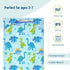 Wildkin Kids Cotton Nap Mat Cover – Soft, Sewn-in Flap, Durable & Fits 1.5" Vinyl Sleep Mats - Dinosaur Land...