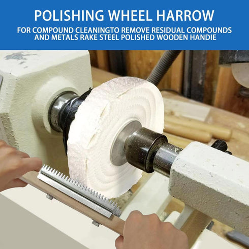 15"Buffing Wheel Rake for Compound Cleaning with Buff Rake Metal Plate Replacement...