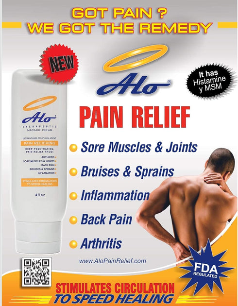 ALO Pain Relief Cream Therapy (4 oz) for Arthritis, Back Pain, Sciatica, Plantar Fasciitis, Tennis Elbow, Sore Muscles & Joints Inflammation - Wor...