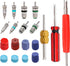 Taiss 59PCS Air Conditioning Valve Core Accessories Kit R12 R134a Refrigeration Tire Valve Stem Cores with Valve Core Rmover Tool HVAC AC System S...