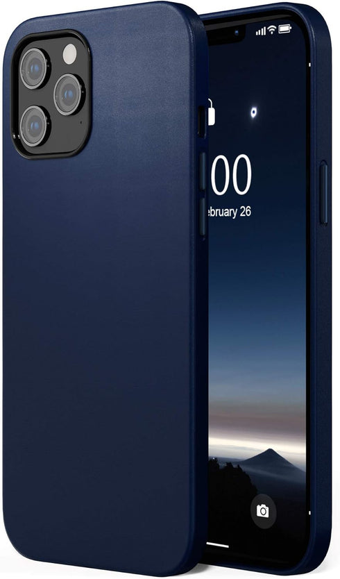 SURPHY Designed for iPhone 12 Pro Max Case 6.7 inch, Premium Faux Leather Phone Case (with Metallic Buttons & Microfiber Lining) Compatible with i...