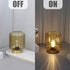 Battery Operated Lamp, Modern Table Lamp Cordless Bedside Lamps, Glass Battery Powered Lamp with LED Bulb Decorative Battery Operated Lamps for Li...