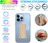 Cell Phone Finger Grip Strap Holder for Hand, Finger Strap Phone Holder, New Slim Finger Loop Selfie Grip Compatible with Most Smartphones(Gold) -...