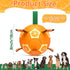 Orange Dog Toys Soccer Ball - Dog Soccer Ball with Straps, Dog Water Toy for for Tug of War, Durable Dog Balls for Large Dogs (8 Inch)...