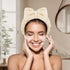 4 Packs Spa Headbands Microfiber Bowtie Headbands Makeup Headband Skincare Headbands Facial Headband Face Washing Headband Towel Headbands for Wom...