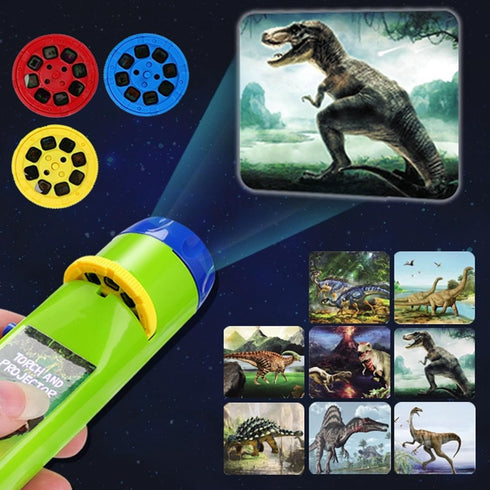 Georgie Porgy Children Projector Toys Educational Science Set Wall Ceiling Tent Torch Toddler Flashlight for Kids Gifts for Boys Girls (Dinosaur)...