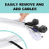 AGPTEK Cable Management Sleeve Cover, 2Pack 5ft - 1.6 inch Cord Management System for Desk PC TV Computer Projector Wires Protection and Organizat...