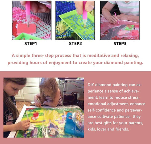 Diymood DIY 5D Diamond Painting Kits for Adults Dog Puppy - Diamond Art Kits for Adults Animal | Full Drill Round | Crystal Mosaic Picture | Begin...