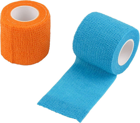12 Pack Self Adherent Cohesive Wrap Bandages 2 Inches X 5 Yards, First Aid Tape, Elastic Adhesive Athletic, Sports wrap Bandage for Sports, Wrist,...