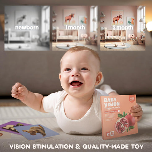 BELLOCHIDDO High Contrast Baby Toys for Newborn, Newborn Toys, Black and White Baby Toys, Toddler Baby Flash Cards, Infant Baby Cards, Baby Learni...