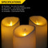 Novelty Place Flickering LED Candles, Lifelike Swinging Flame Battery Powered Realistic Flameless LED Candle - Warm White...