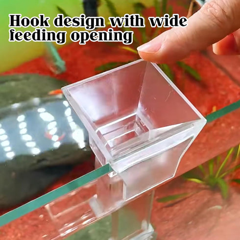 Rainmae Aquarium Fish Shrimp Feeding Dish Set, Transparent Aquarium Fish Feeder Tube Kit, Fish Tank Feeding Supplies with Cleaning Brush Aquarium ...