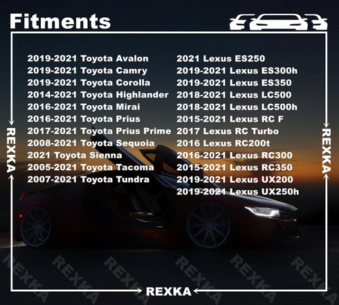 Rexka 30pcs Fender Liner Screw Grommet Compatible with Toyota Lexus 90189-06236 Highlander Prius Tundra LC500 RC200t RC300 RC350...