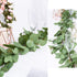 DearHouse 5.5ft Seeded Eucalyptus Garland, Artificial Vines Faux Eucalyptus Leaves Table Garland Artificial Greenery Wedding Backdrop Arch Wall De...