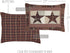 VHC Brands Abilene Star Standard Sham 21x27 Country Patchwork Design, Burgundy...