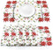 AerWo 6Pcs Christmas Holiday Placemats, Embroidered Poinsettia Christmas Table Place Mats for Christmas Dinner Christmas Table Decorations 11 × 17...