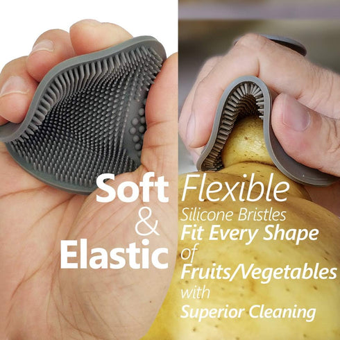 Vegetable Brush - Vegetable Brush Scrubber for Food - Vegetable Cleaner Potato Scrubber Brush Vegetable Scrubber Potato Brush Scrubber Veggie Brus...