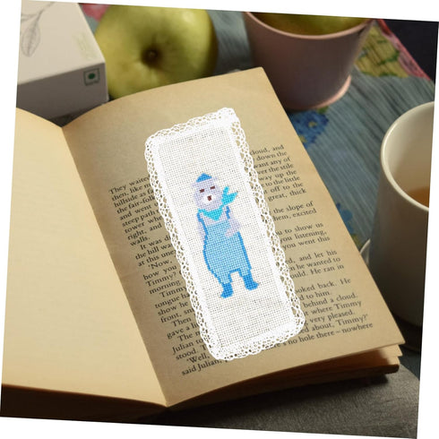 12pcs Cross Stitch Bookmark Books Decor Book Decorations Embroidery Kit Cross Stitch Kits Handmade Book Marks DIY Book Marks Blank Fabric Embroide...