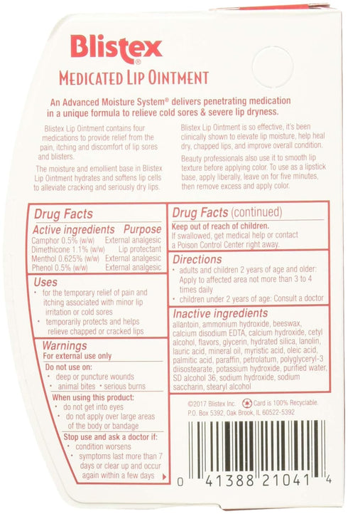 Blistex Lip Ointment Medicated 0.35 oz (Pack of 3)...