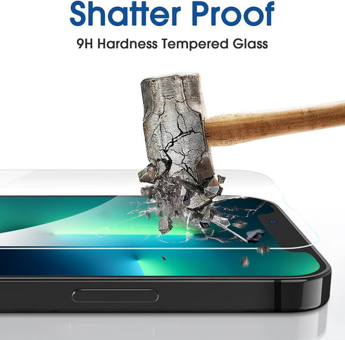 amFiIm Tempered Glass Screen Protector + Camera Lens Protector for iPhone 13 Pro Max 6.7", Easy OneTouch Installation, Auto-alignment, Bubble Free...