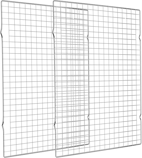 Cooling Rack for Baking 2-Pack, 16x10 Inches Baking Rack, Thick Wire Cookie Rack for Cooking, Roasting, Grilling, Drying, Oven Safe, Fits Half She...