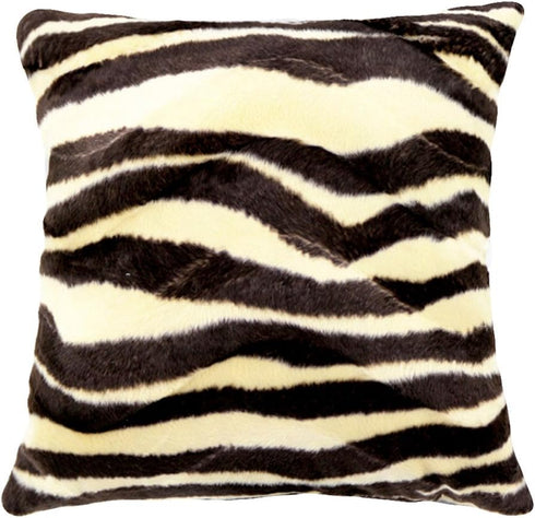 WOMHOPE® 4 Pack - 18" x 18" Short Faux Fur Cushion Decorative Pillow Covers Animal Theme Print Style Square Throw Pillowcase Cushion Covers for So...