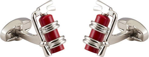 Knighthood Men's Red Fire Extinguisher Shape Cufflinks Red Shirt Cuff Links Business, Wedding Gifts with Gift Box...