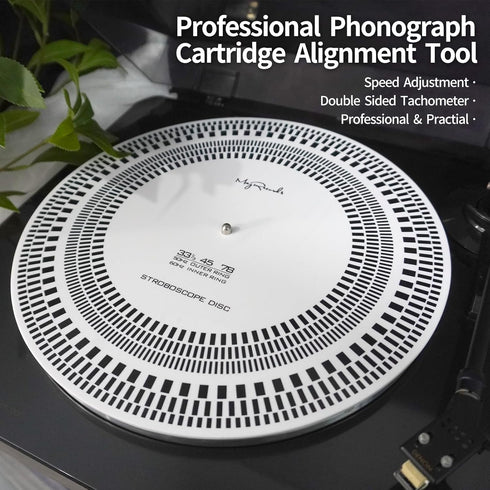 Turntable Strobe Disc LP Stroboscope Mat Tests Rotational Speed Detection LP Turntables Calibration Disc for Record Player...