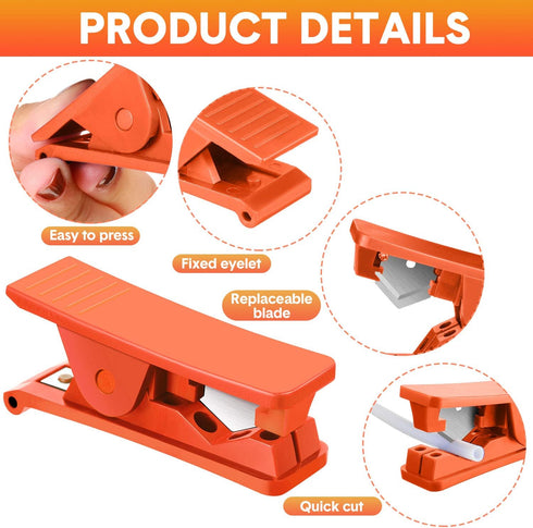 PTFE Plastic Tubing Cutter Hose Tube Cutter Pipe Cutter Accurate Tube Cutting Tool for Nylon PVC PU Tube and Hose Cut up to 3/4 Inch OD Tube (Red,...