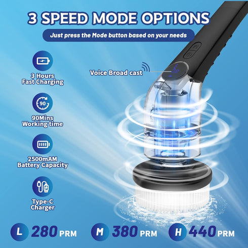 Replaceable Brush Heads Set,8 Pack for ???????????????? ???????? ????????????????,Suitable for Model ANS-8051A/8050 Power Shower Scrubber,for Hous...